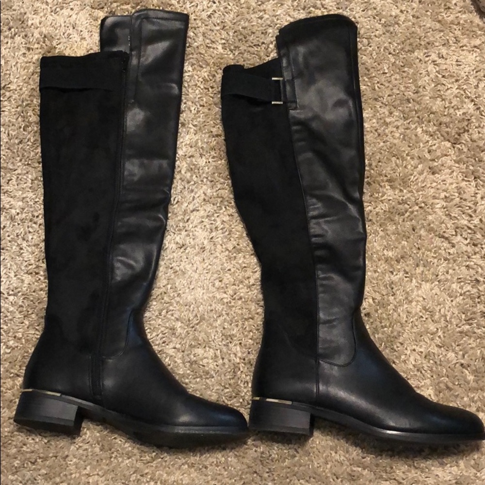 Knee high leather boots